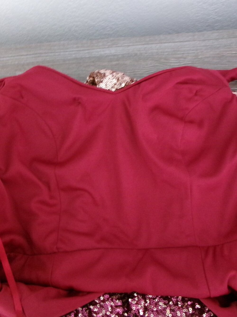 New Ever Pretty Sequin Mermaid Gown Formal Maxi Dress Gold Maroon Ombre M 6 8 10 - Picture 15 of 16